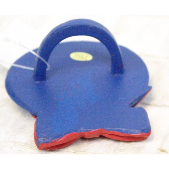 NWT Green Christmas Tree Napkin Ring Blue Ornament Shaped Red Bow - Picture 8 of 10